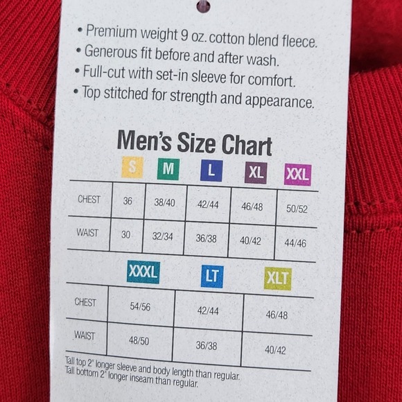 NWT VTG Deadstock PRO-SPIRIT Select Sweats USA Crewneck Sweatshirt Red SZ XXL - Picture 3 of 10